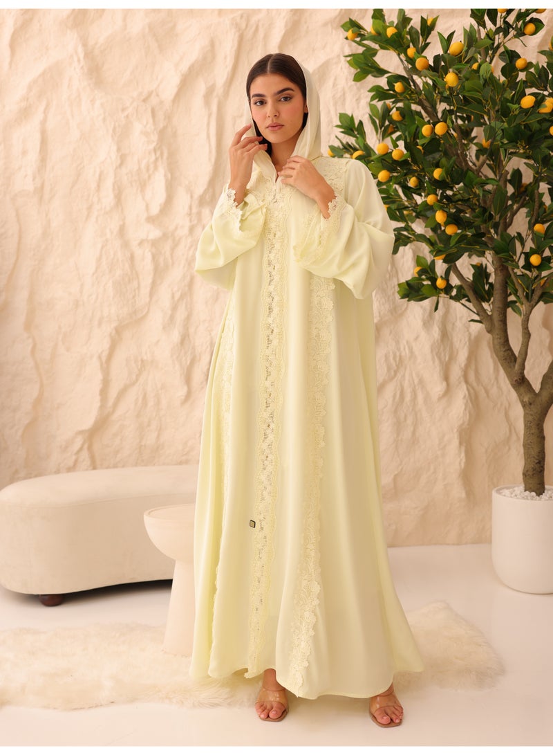IKKXA Citrus Dream Abaya ABY1227 Yellow - Image 1